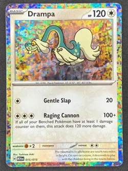Pokemon Drampa Confetti Holo 15/15 McDonald's Collection 2024 NM - Image 1
