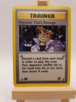 Pokemon 1st Edition Card - Imposter Oak's Revenge 76/82 (Team Rockets Set) - Image 1