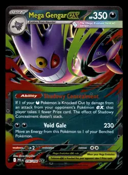 Mega Gengar ex 056/094 Double Rare Phantasmal Flames Pokemon Card - Image 1