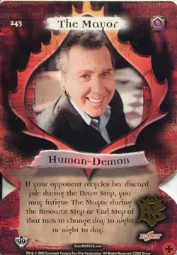 Buffy The Vampire Slayer CCG Limited Class Of 99 Essence Card #243 Mayor & Kathy - Image 1