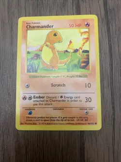 Pokemon Card - Charmander Shadowless - 46/102 - NM - Base Set - Image 1