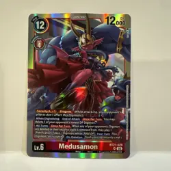 Digimon Card Game Medusamon BT21-029 SR World Convergence Holo Near Mint - Image 1