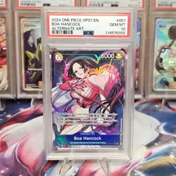 PSA 10 Gem Mint Boa Hancock OP07 051 500 Years in the Future One Piece Card - Image 1