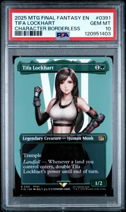 Tifa Lockhart #0391 2025 Magic MTG Final Fantasy Character Borderless PSA 10 - Image 1