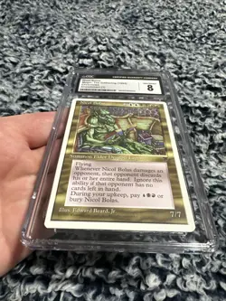 *** Nicol Bolas CGC 8 Pop 1*** MTG - Chronicles White Border - Vintage Magic - Image 2