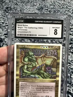 *** Nicol Bolas CGC 8 Pop 1*** MTG - Chronicles White Border - Vintage Magic - Image 4