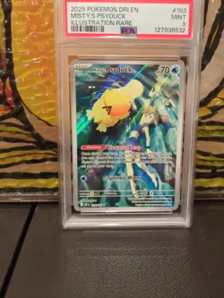 2025 POKEMON SV DESTINED RIVALS #193/182 MISTY'S PSYDUCK ILLUSTRATION RARE PSA 9 - Image 2