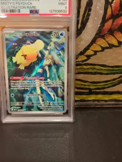 2025 POKEMON SV DESTINED RIVALS #193/182 MISTY'S PSYDUCK ILLUSTRATION RARE PSA 9 - Image 3