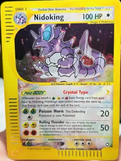 Pokemon Aquapolis NIDOKING crystal secret rare 150/147 LP-MP - Image 1