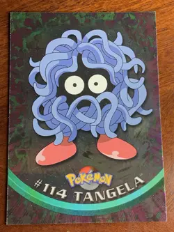 2000 Topps Pokemon TV #114 Tangela Silver Foil ITALIAN SPANISH VERSION - Image 1