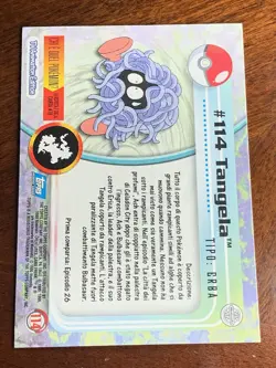 2000 Topps Pokemon TV #114 Tangela Silver Foil ITALIAN SPANISH VERSION - Image 2