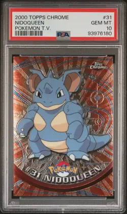 2000 Topps Chrome Pokemon T.V. Nidoqueen Holo #31 - PSA 10 (GEM MINT) - Image 1