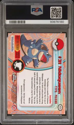 2000 Topps Chrome Pokemon T.V. Nidoqueen Holo #31 - PSA 10 (GEM MINT) - Image 2