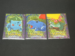 Topps Pokemon Bulbasaur Ivysaur Venusaur E1 E2 E3 Blue logo 1st print non holo - Image 1