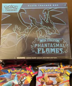BUNDLE! Pokemon Mega Evolution Phantasmal Flames Elite Trainer Box & 10 Boosters - Image 2