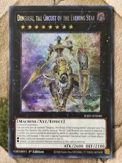 YuGiOh DINGIRSU, THE ORCUST OF THE EVENING STAR Platinum Secret Rare RA01-EN040 - Image 2