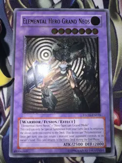 1 X Yu-Gi-Oh! Elemental Hero Grand Neos - Unlimited - STON-EN035 - Ultimate NM! - Image 3
