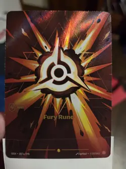 2025 League of Legends Riftbound English TCG Card Fury Rune OGN·007a/298 Alt Art - Image 1