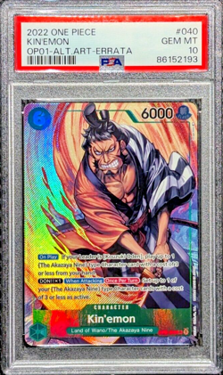 PSA 10 Kinemon OP01-040 Alt Art One Piece Card Romance Dawn English Errata Rare - Image 1
