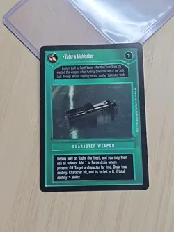 Star Wars CCG Premiere D/S Limited BB unplayed Vader's Lightsaber Rare Card - Image 1