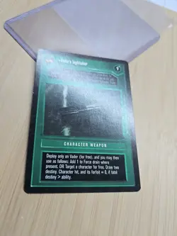 Star Wars CCG Premiere D/S Limited BB unplayed Vader's Lightsaber Rare Card - Image 2