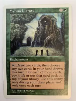 Sylvan Library Magic: The Gathering Card Enchantment 1997 - Image 1