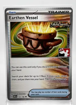 Earthen Vessel 163/182 Pokemon Card 2023 Paradox Rift Prize Pack CRIMP ERROR - Image 1