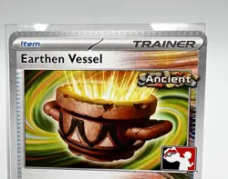 Earthen Vessel 163/182 Pokemon Card 2023 Paradox Rift Prize Pack CRIMP ERROR - Image 2