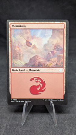 Mountain 0400 - MTG Magic - Lost Caverns of Ixalan- Black Ink Misprint - Image 1