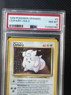 1999 Pokemon Spanish Base Set Clefairy Holo 5/102 PSA 8 - Image 3