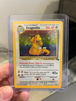 Pokemon TCG Dragonite Fossil 4/62 Holo 1999-2000 Wizards Base Set NEAR MINT! - Image 1