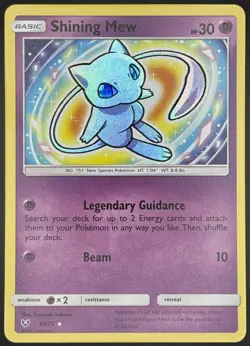 Pokemon TCG Shining Mew Holo Rare Shining Legends 40/73 LP - Image 1
