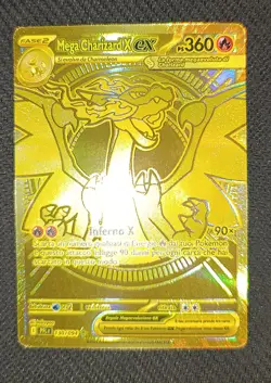 Pokemon Mega Charizard X EX - Fiamme Spettrali PFL 130/094 Gold Oro Italiana - Image 3
