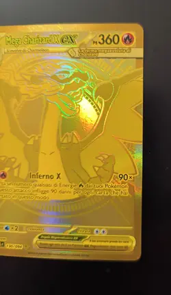 Pokemon Mega Charizard X EX - Fiamme Spettrali PFL 130/094 Gold Oro Italiana - Image 4