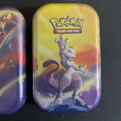 2x Pokemon TCG Kanto Power Mini Tins Charizard Mewtwo New Factory Sealed H24 - Image 3