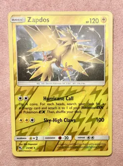 Zapdos | 24/68 | Hidden Fates | 2019 Pokemon Rare | Reverse Holo | NM - Image 1