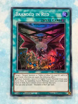 YUGIOH BRANDED IN RED SUPER RARE 1ST NM BODE-EN057 - Image 1