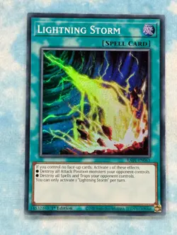 YUGIOH LIGHTNING STORM SUPER RARE 1ST NM RA01-EN061 - Image 1