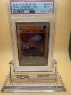 YuGiOh 2006 Ultimate Rare 1st Edition Raviel, Lord of Phantasms SOI-EN003 PSA 8 - Image 1