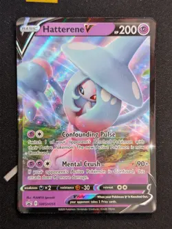 Hatterene V - SWSH055 - Pokemon Sword & Shield Promo Ultra Rare Holo Card NM - Image 1