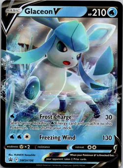 Glaceon V SWSH196 Promo SWSH: Sword & Shield Promo Cards NM - Image 1