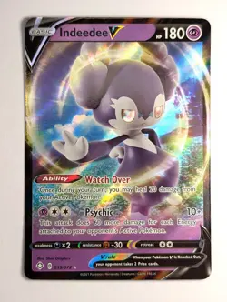 Indeedee V - 039/072 - Pokemon Shining Fates Sword & Shield Ultra Rare Card NM - Image 1
