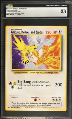 POKEMON: WB STORE "JUMBO" PROMO CARD !!! (2000) CGC 8.5 !!! POKEMON MOVIE !!! - Image 1