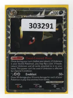 (303291) UMBREON PRIME 86/90 Ultra Rare Holo HGSS Undaunted Pokemon Card - NEW - Image 1
