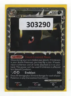 (303290) UMBREON PRIME 86/90 Ultra Rare Holo HGSS Undaunted Pokemon Card - NEW - Image 1