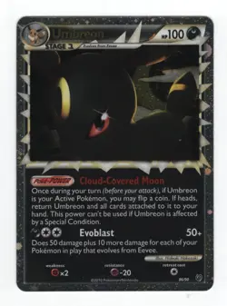 (303290) UMBREON PRIME 86/90 Ultra Rare Holo HGSS Undaunted Pokemon Card - NEW - Image 2