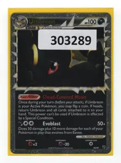 (303289) UMBREON PRIME 86/90 Ultra Rare Holo HGSS Undaunted Pokemon Card - NEW - Image 1