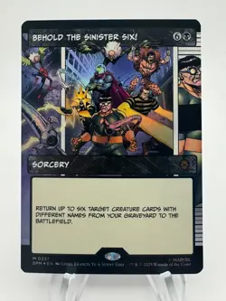MTG Spider-Man BEHOLD THE SINISTER SIX! Borderless Mythic Foil #221 - Image 1