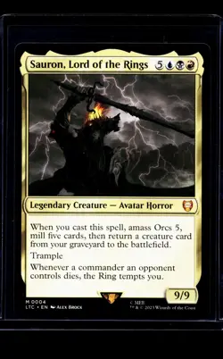 MTG Magic The Gathering Lord of the Rings Commander #4 Sauron Lord of the Rings - Image 1