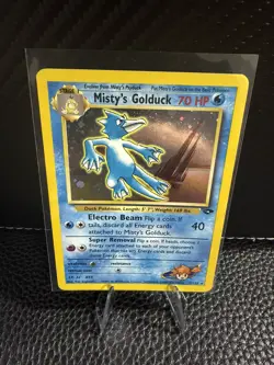 Misty's Golduck 12/132 Gym Challenge Holo Rare - Vintage Pokemon TCG LP/NM 2000 - Image 1